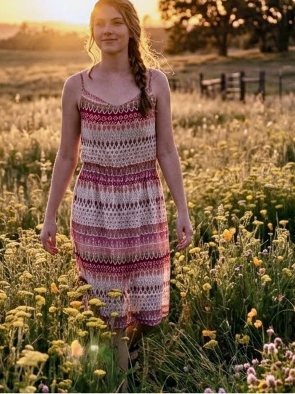 Sonoma Goods For Life Geometric Boho Cami Sundress | Women’s Large